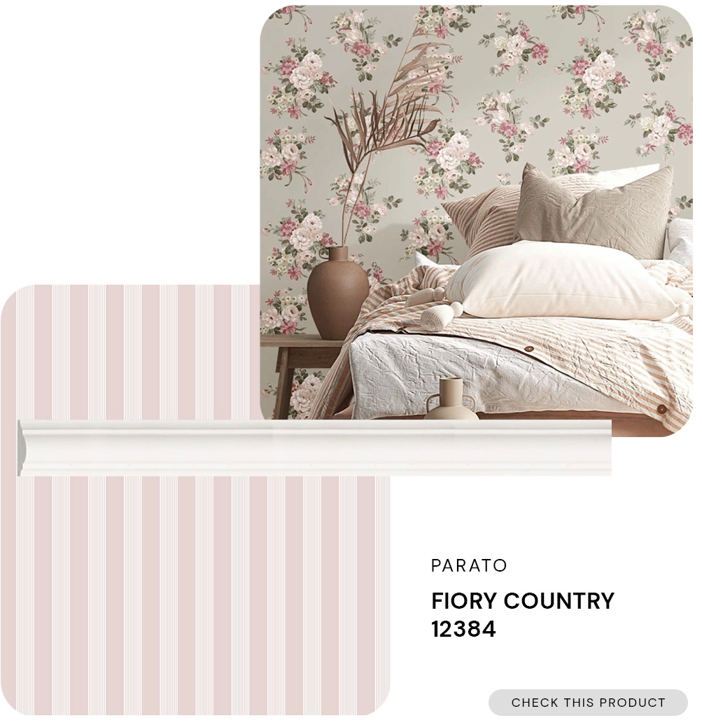 detail of floral charm wallpaper